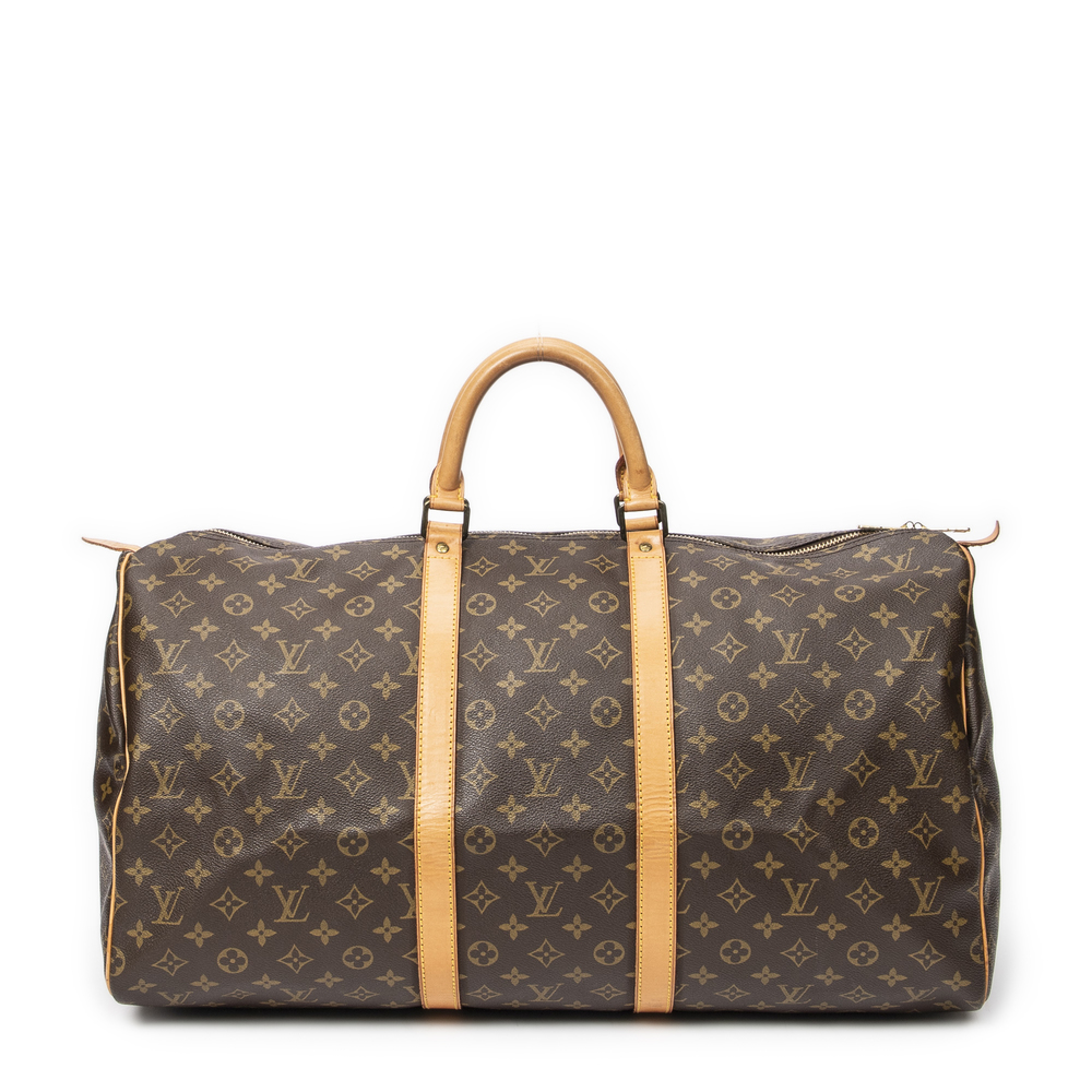 Louis Vuitton Monogram Canvas Travel Duffle in Brown and Tan